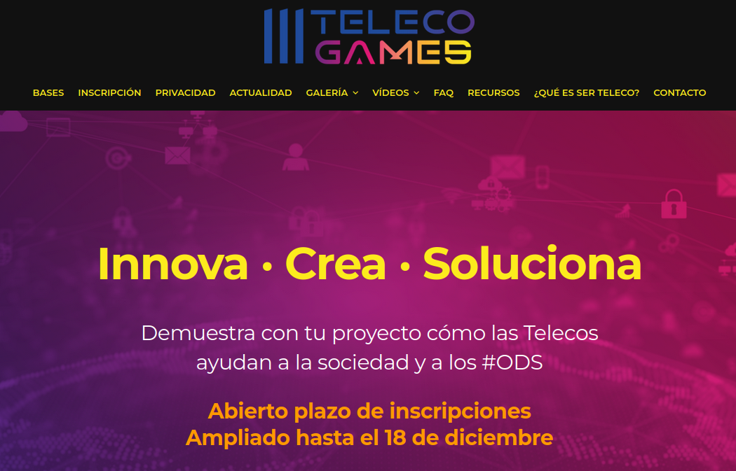 Imagen de AMPLIACIÓN DEL PLAZO DE INSCRIPCIÓN EN LAS III TELECO GAMES